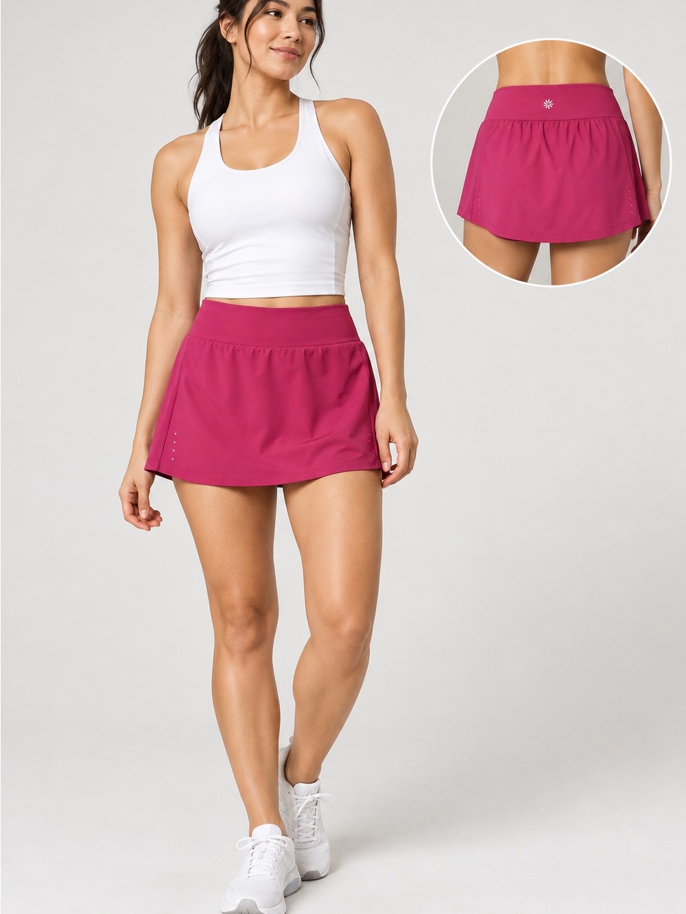 Brandnew Athleta Magenta Performance Skort Athleisure size XS Pickle Ball Tennis